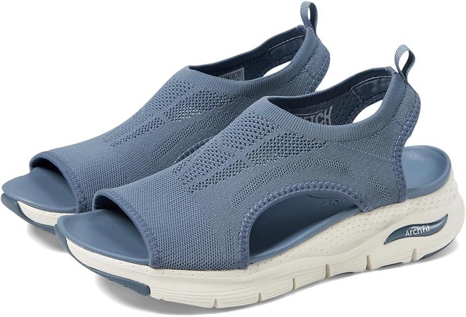 imageSkechers Womens Arch Fit City Catch Womens Knit SlipOn SandalsSlate
