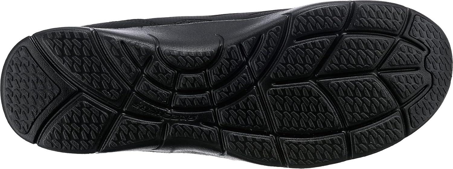 imageSkechers Womens Arch Fit Refine Dont Go SneakerBlack Duraleather Mesh Charcoal Trim