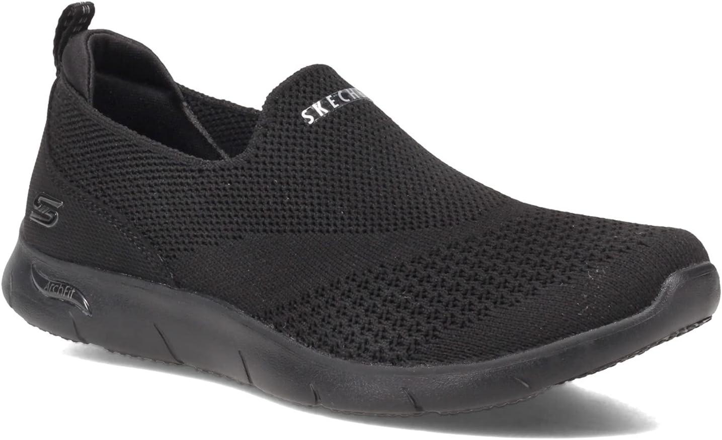 imageSkechers Womens Arch Fit Refine Dont Go SneakerBlack Heathered Knit
