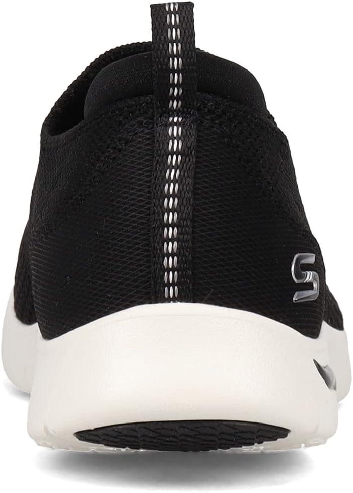 imageSkechers Womens Arch Fit Refine Dont Go SneakerBlack Knit W White Trim