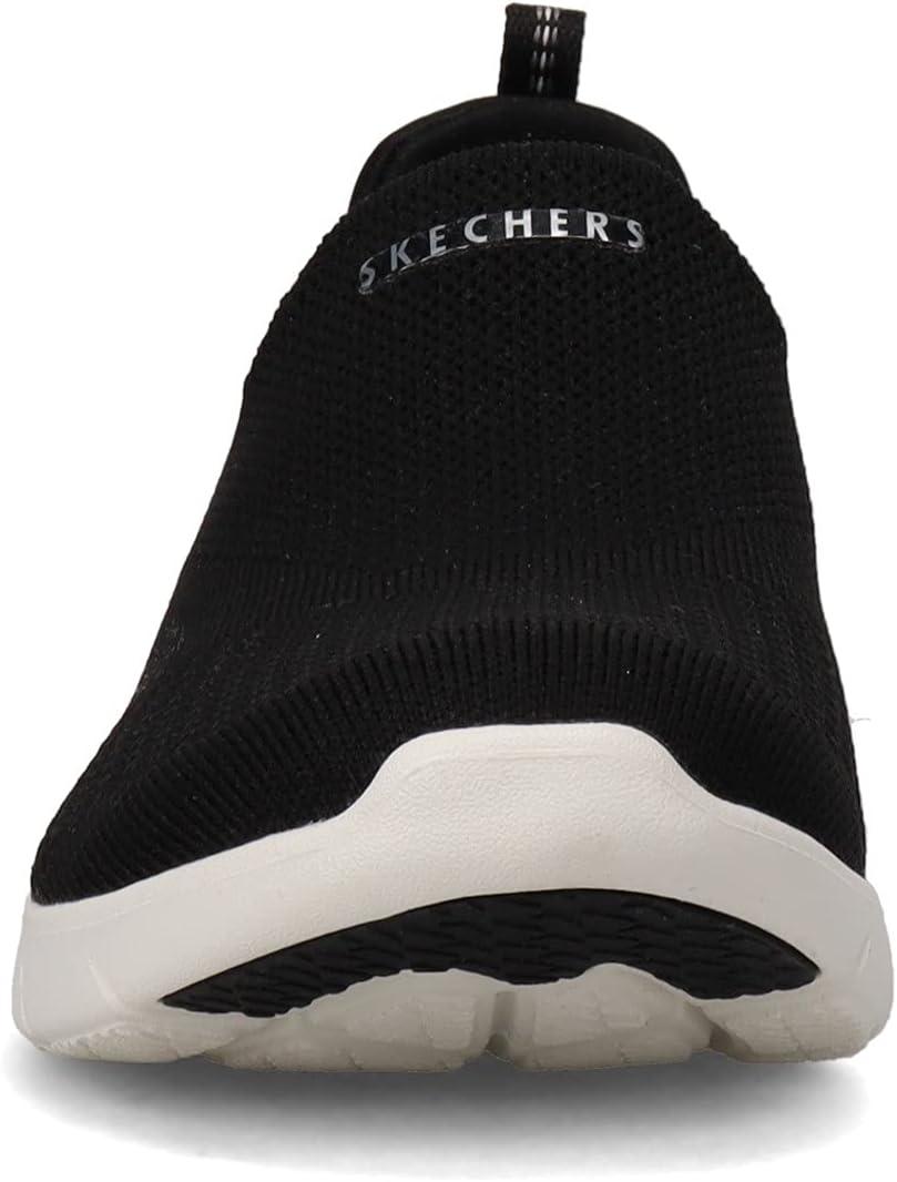 imageSkechers Womens Arch Fit Refine Dont Go SneakerBlack Knit W White Trim