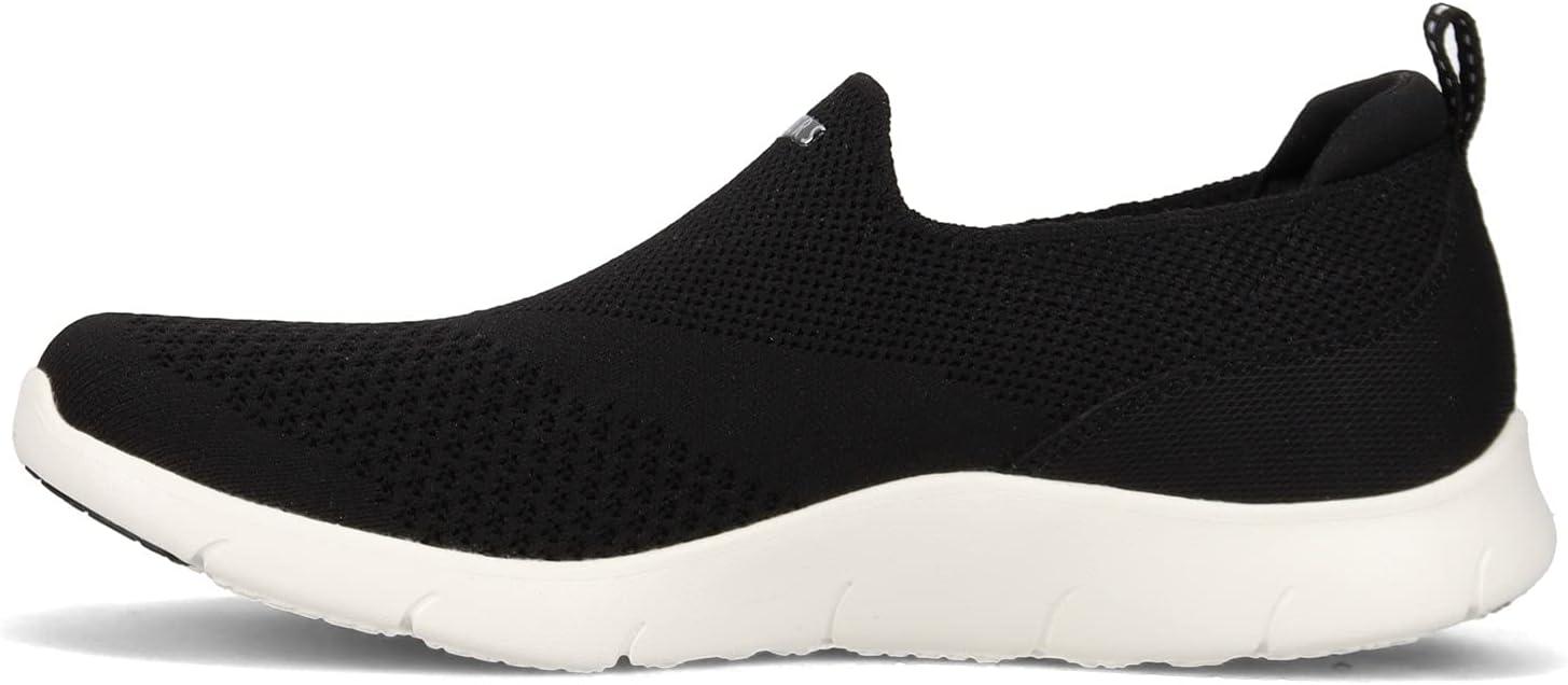 imageSkechers Womens Arch Fit Refine Dont Go SneakerBlack Knit W White Trim