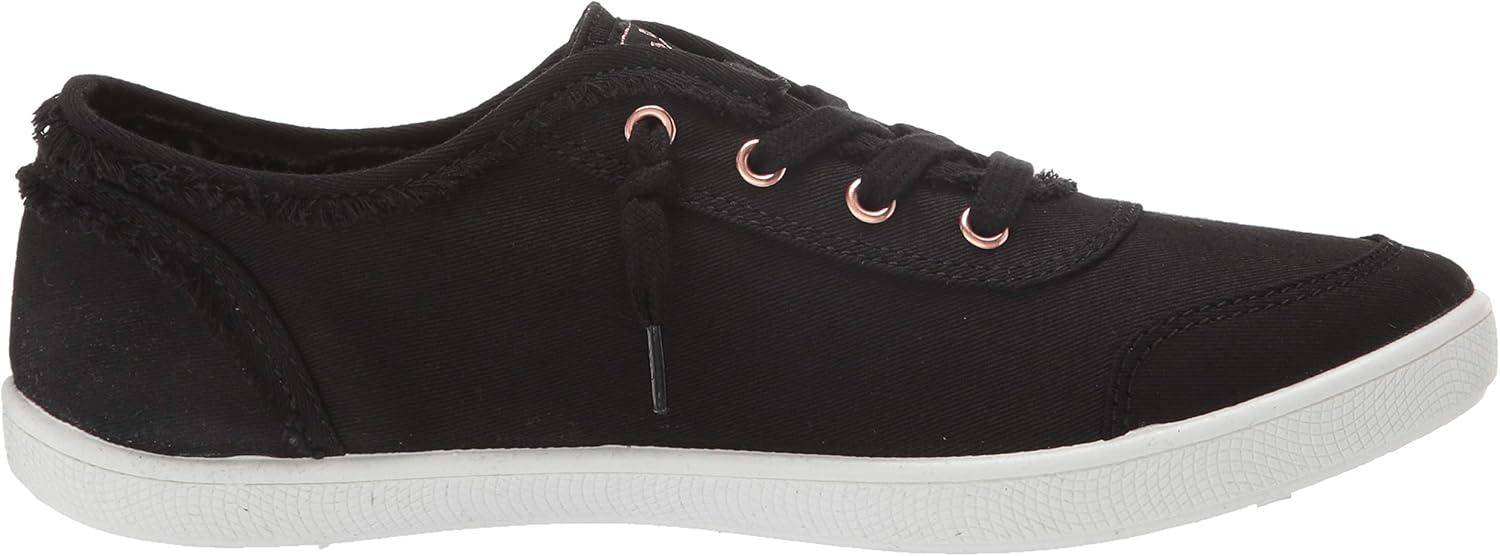 imageSkechers Womens Bobs B Cute Sneaker Memory Foam Flexible Outsole Lightweight Vegan ShoesBlackRose Gold Leather