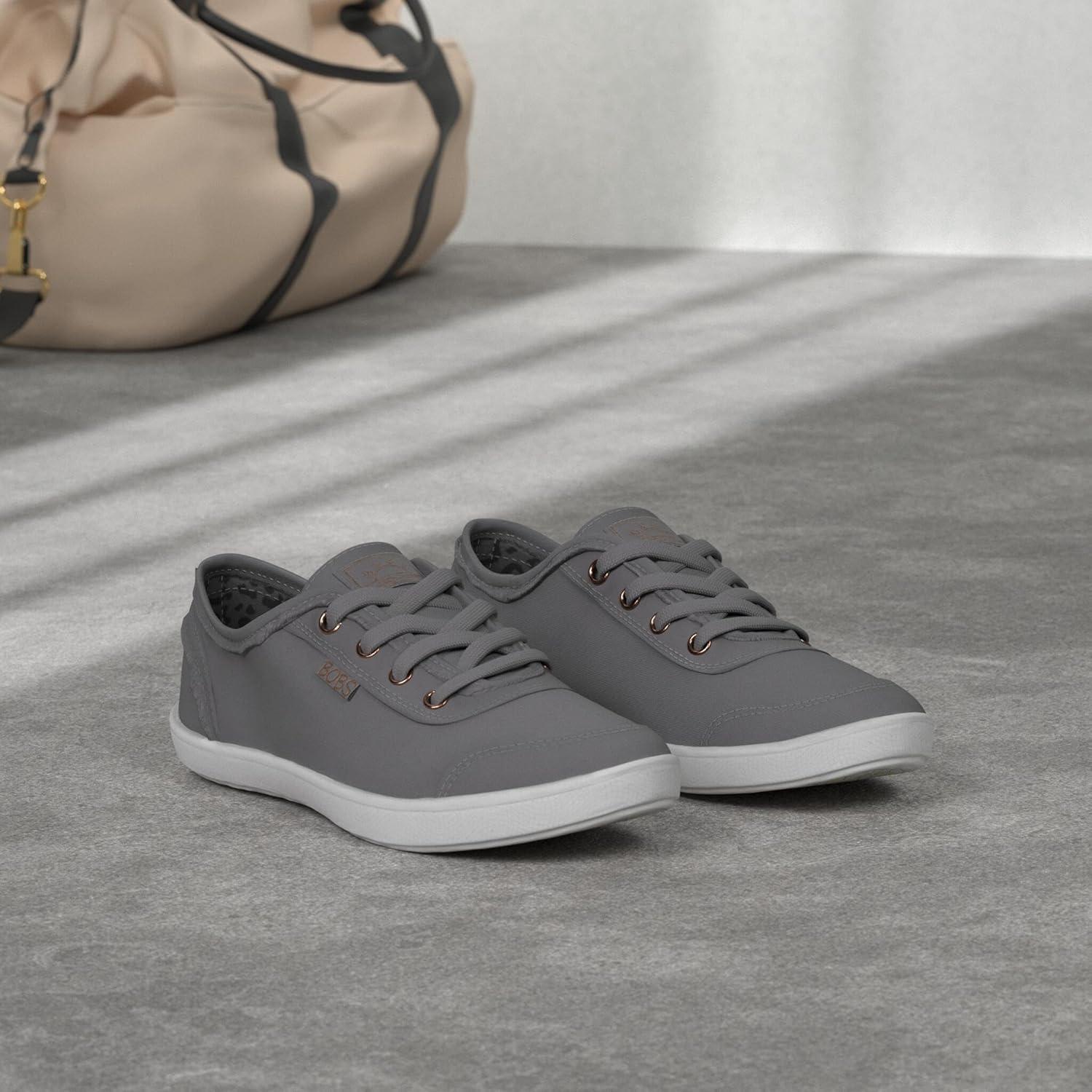 imageSkechers Womens Bobs B Cute Sneaker Memory Foam Flexible Outsole Lightweight Vegan ShoesGrey