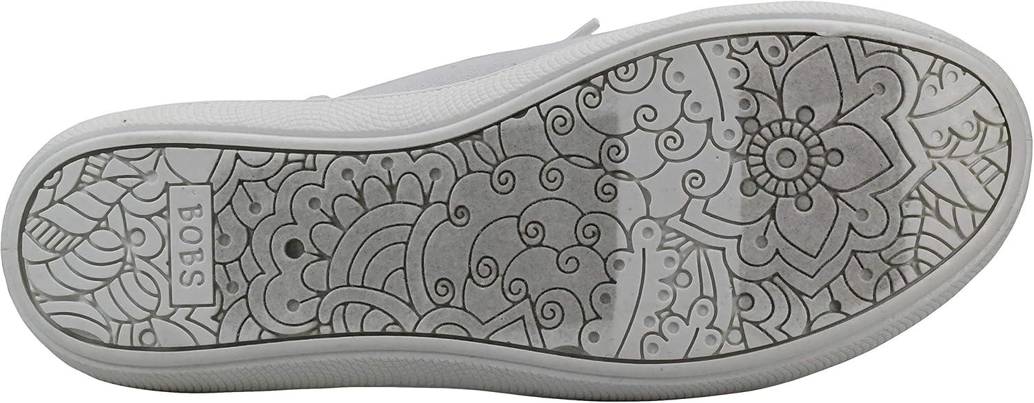 imageSkechers Womens Bobs B Cute Sneaker Memory Foam Flexible Outsole Lightweight Vegan ShoesLight Grey