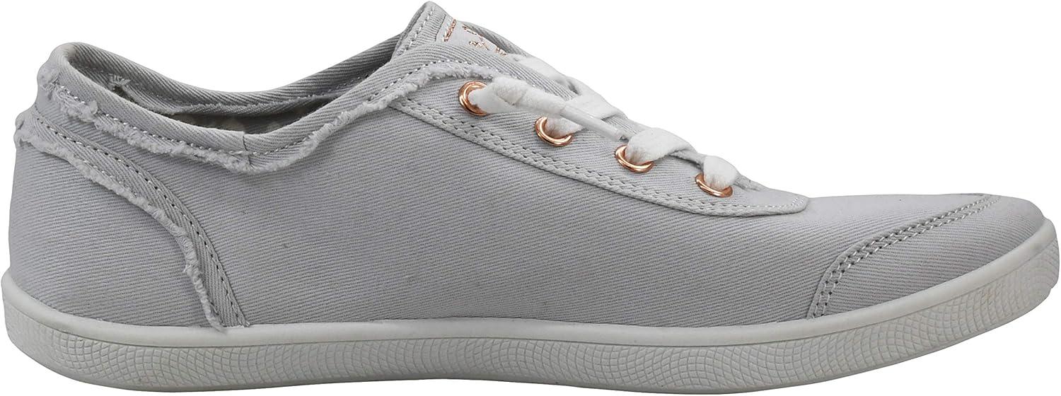 imageSkechers Womens Bobs B Cute Sneaker Memory Foam Flexible Outsole Lightweight Vegan ShoesLight Grey