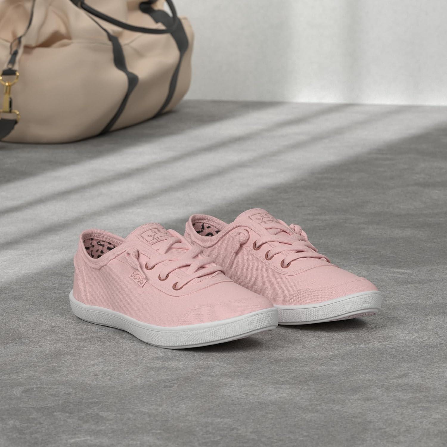 imageSkechers Womens Bobs B Cute Sneaker Memory Foam Flexible Outsole Lightweight Vegan ShoesRose