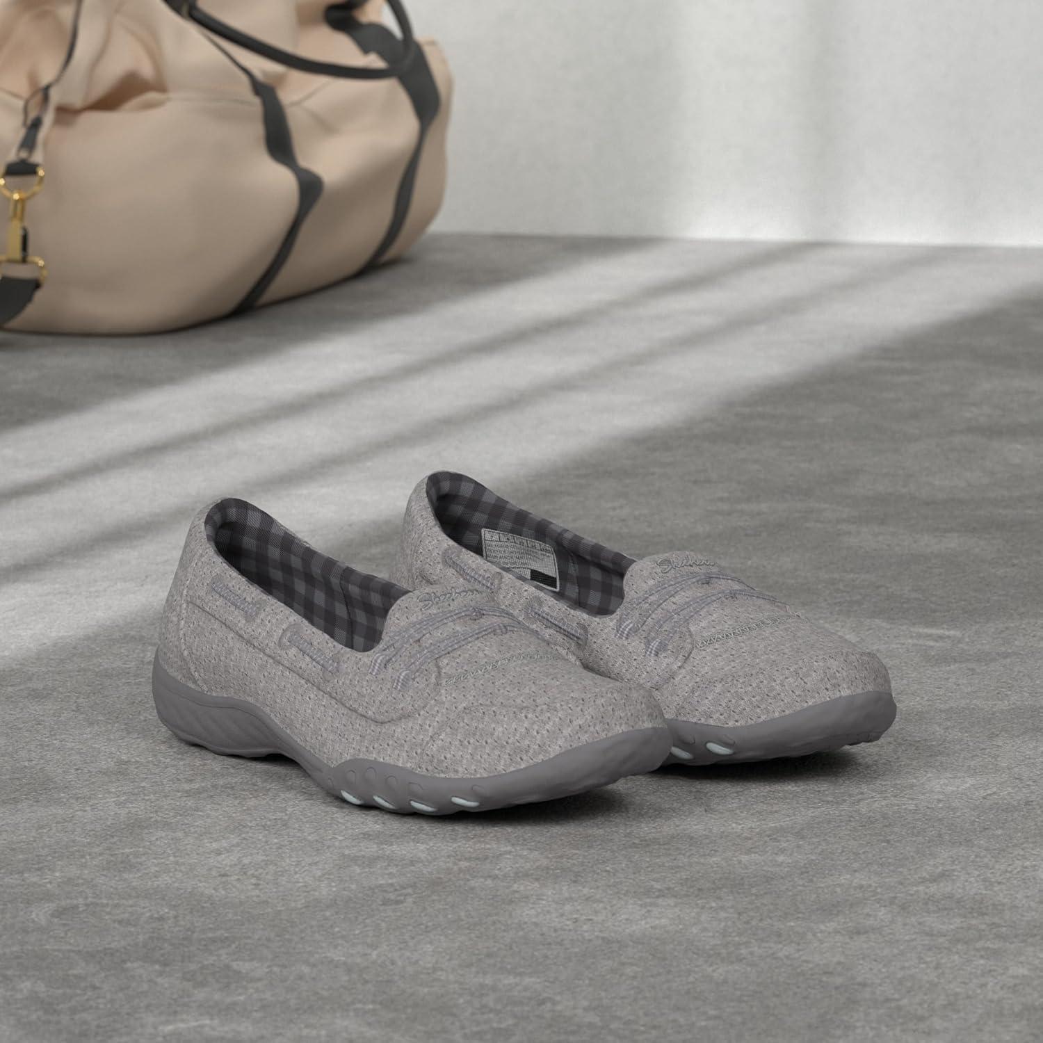 imageSkechers Womens Breathe Easy Good Influence SlipOn ShoeGrey