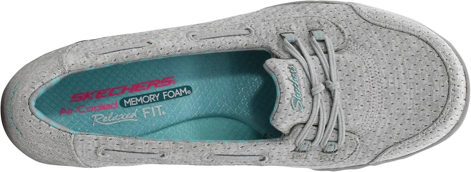 imageSkechers Womens Breathe Easy Good Influence SlipOn ShoeGrey Aqua