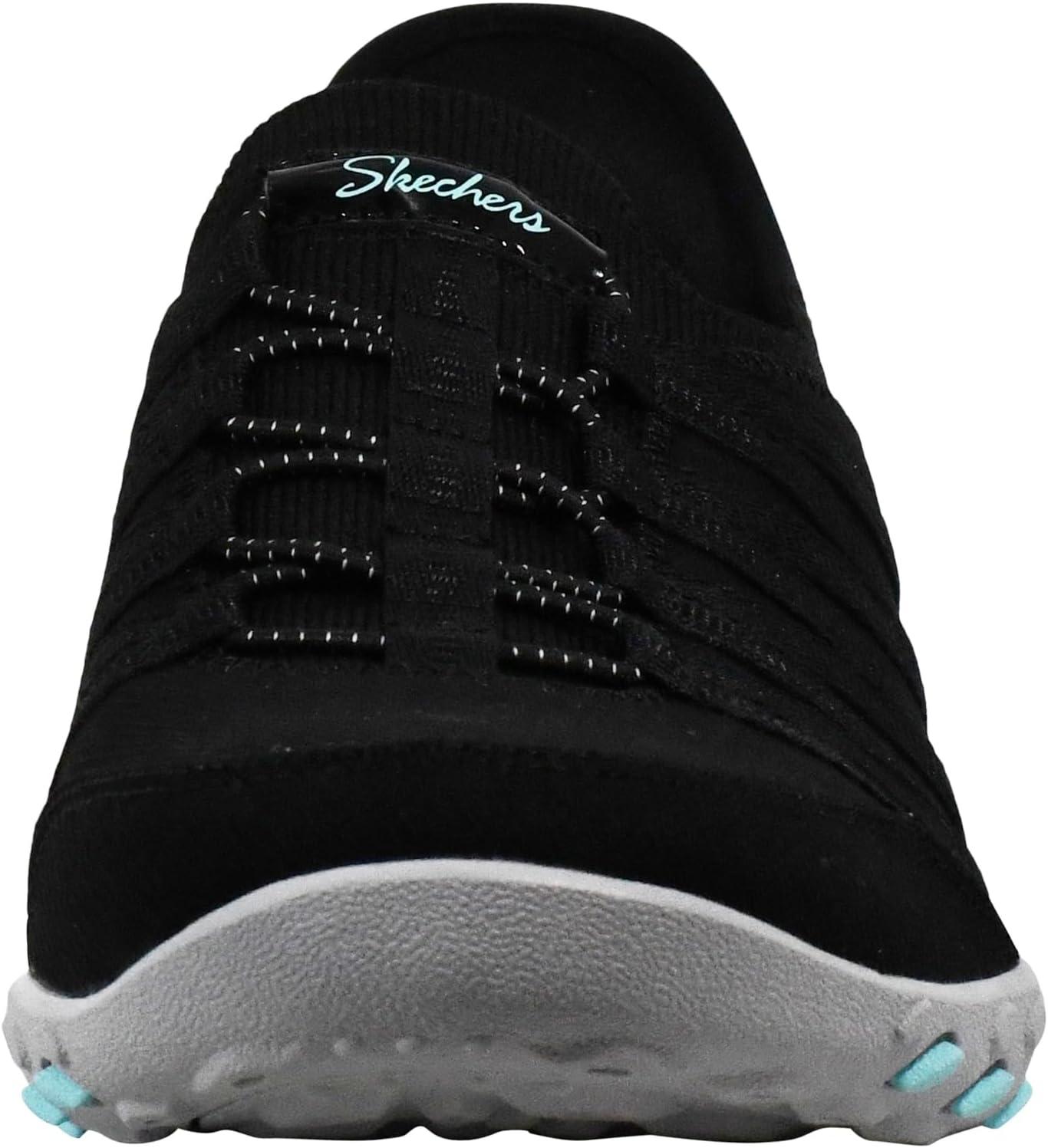 imageSkechers Womens Breathe Easy Roll With Me SneakersBlackAqua