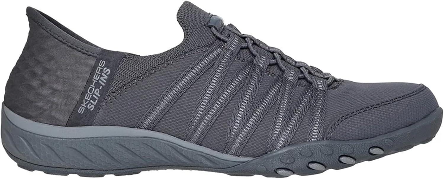 imageSkechers Womens Breathe Easy Roll With Me SneakersCharcoal