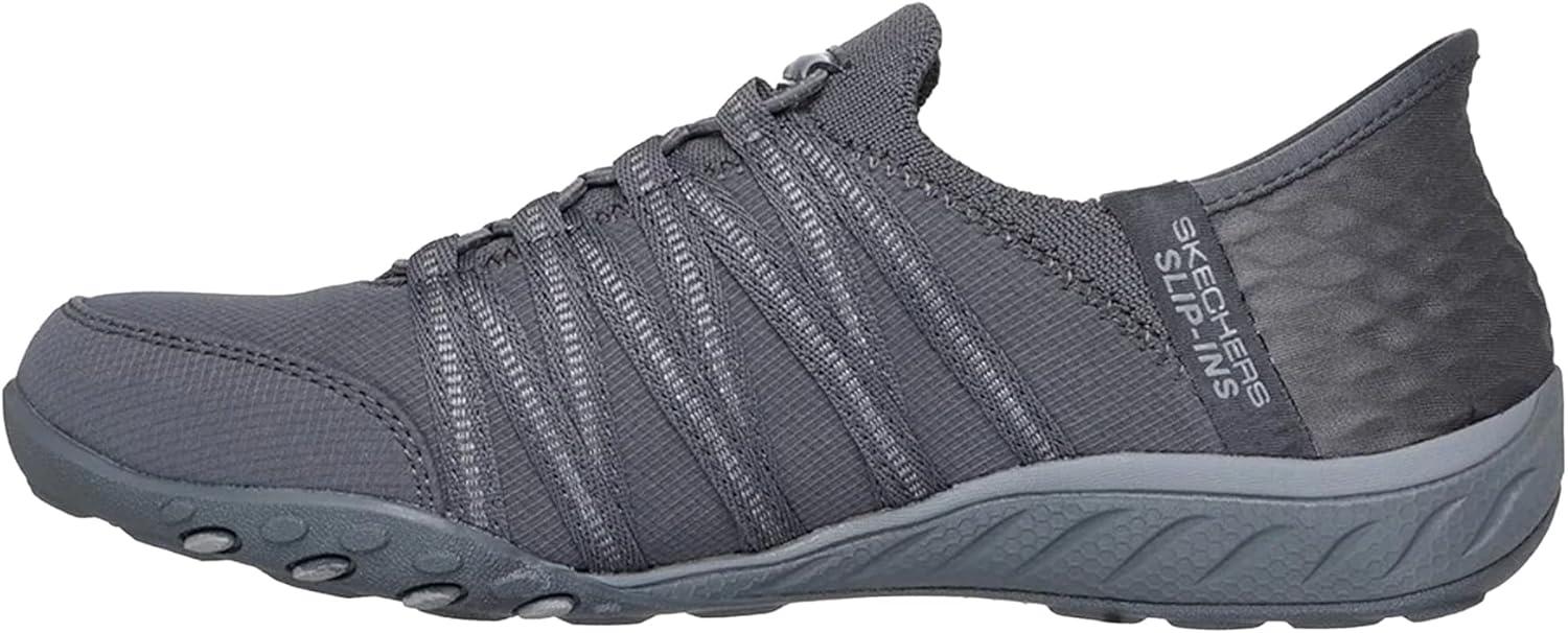 imageSkechers Womens Breathe Easy Roll With Me SneakersCharcoal