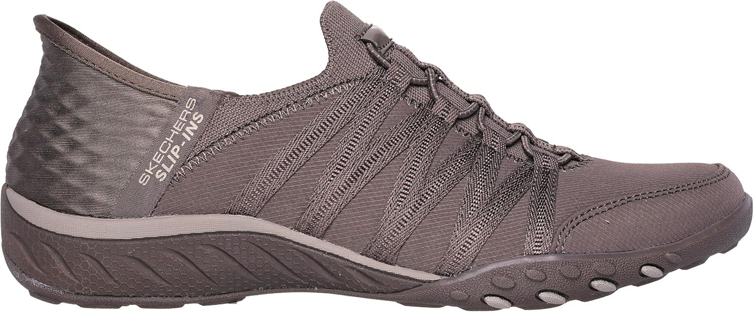 imageSkechers Womens Breathe Easy Roll With Me SneakersDark Taupe