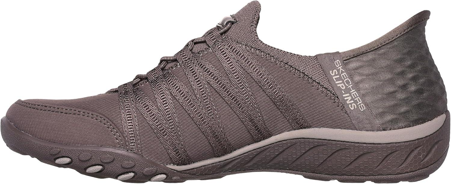 imageSkechers Womens Breathe Easy Roll With Me SneakersDark Taupe