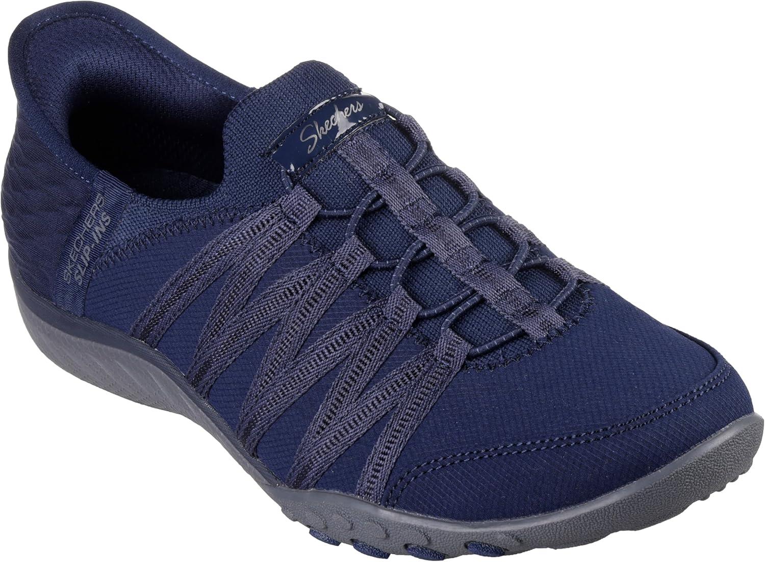 imageSkechers Womens Breathe Easy Roll With Me SneakersNavy