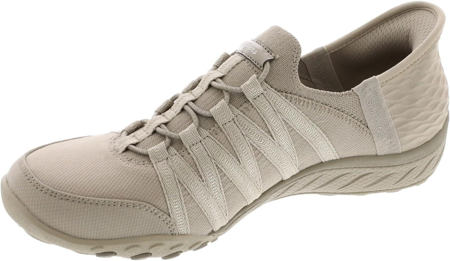 imageSkechers Womens Breathe Easy Roll With Me SneakersTaupe