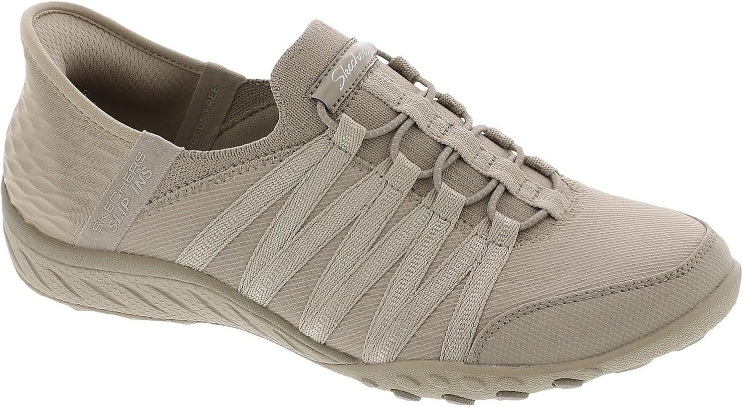 imageSkechers Womens Breathe Easy Roll With Me SneakersTaupe