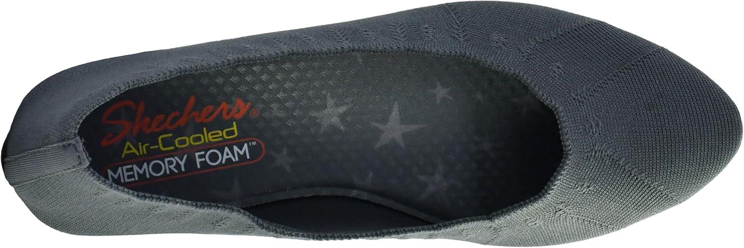 imageSkechers Womens Cleo Bewitch Ballet FlatCharcoal