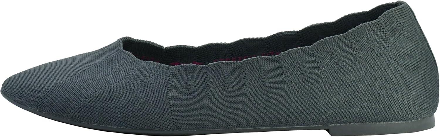 imageSkechers Womens Cleo Bewitch Ballet FlatCharcoal