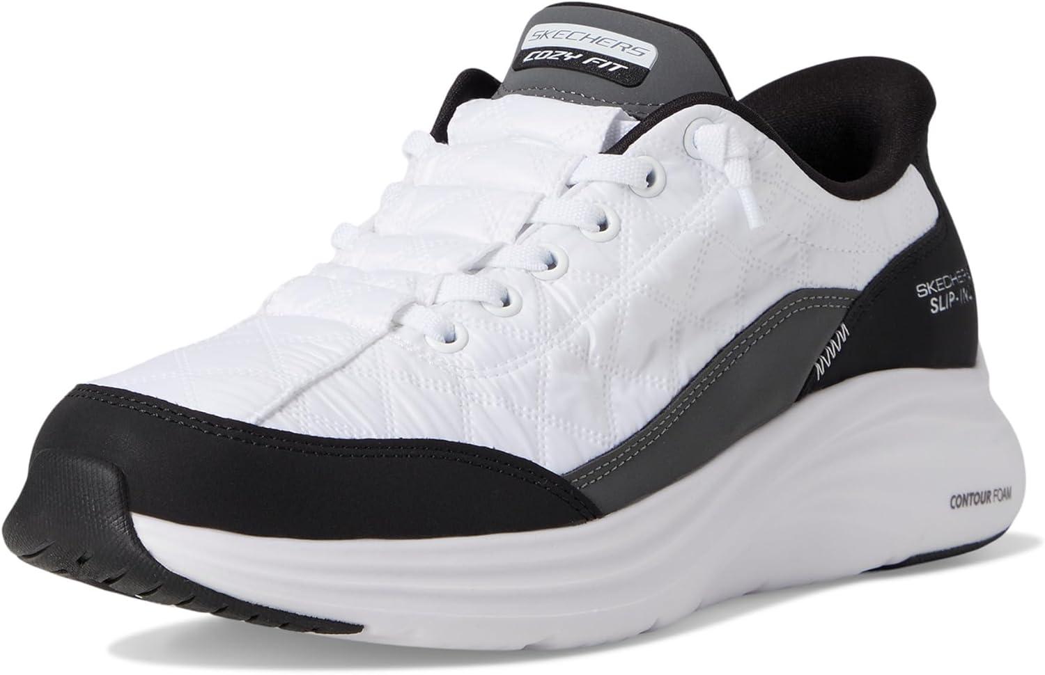 imageSkechers Womens Contour Foam Hands Free SlipIns WhiteBlack 10
