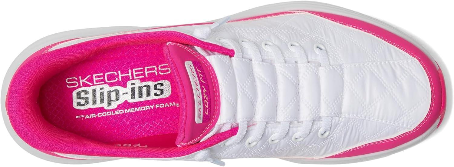 imageSkechers Womens Contour Foam Hands Free SlipIns WhiteHot Pink 11