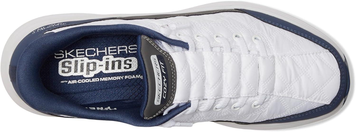 imageSkechers Womens Contour Foam Hands Free SlipIns WhiteNavy 95