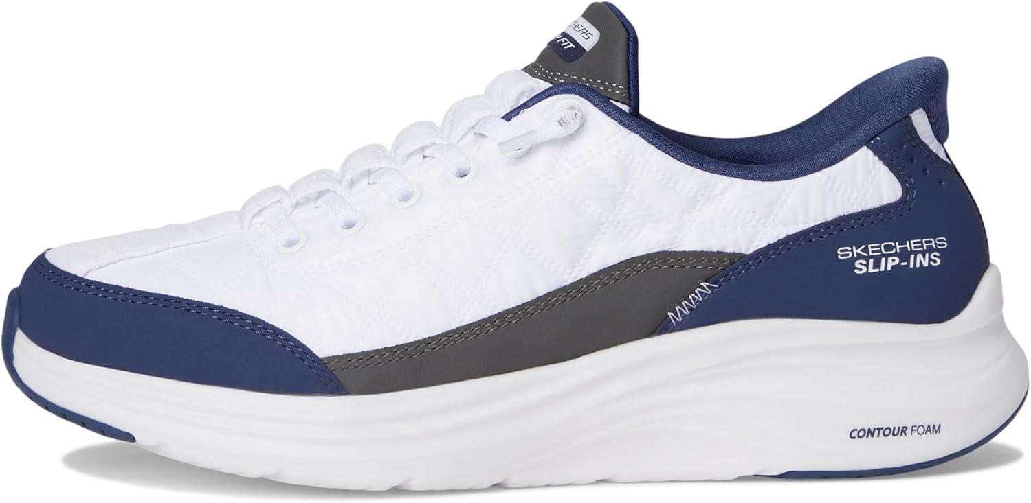 imageSkechers Womens Contour Foam Hands Free SlipIns WhiteNavy 95