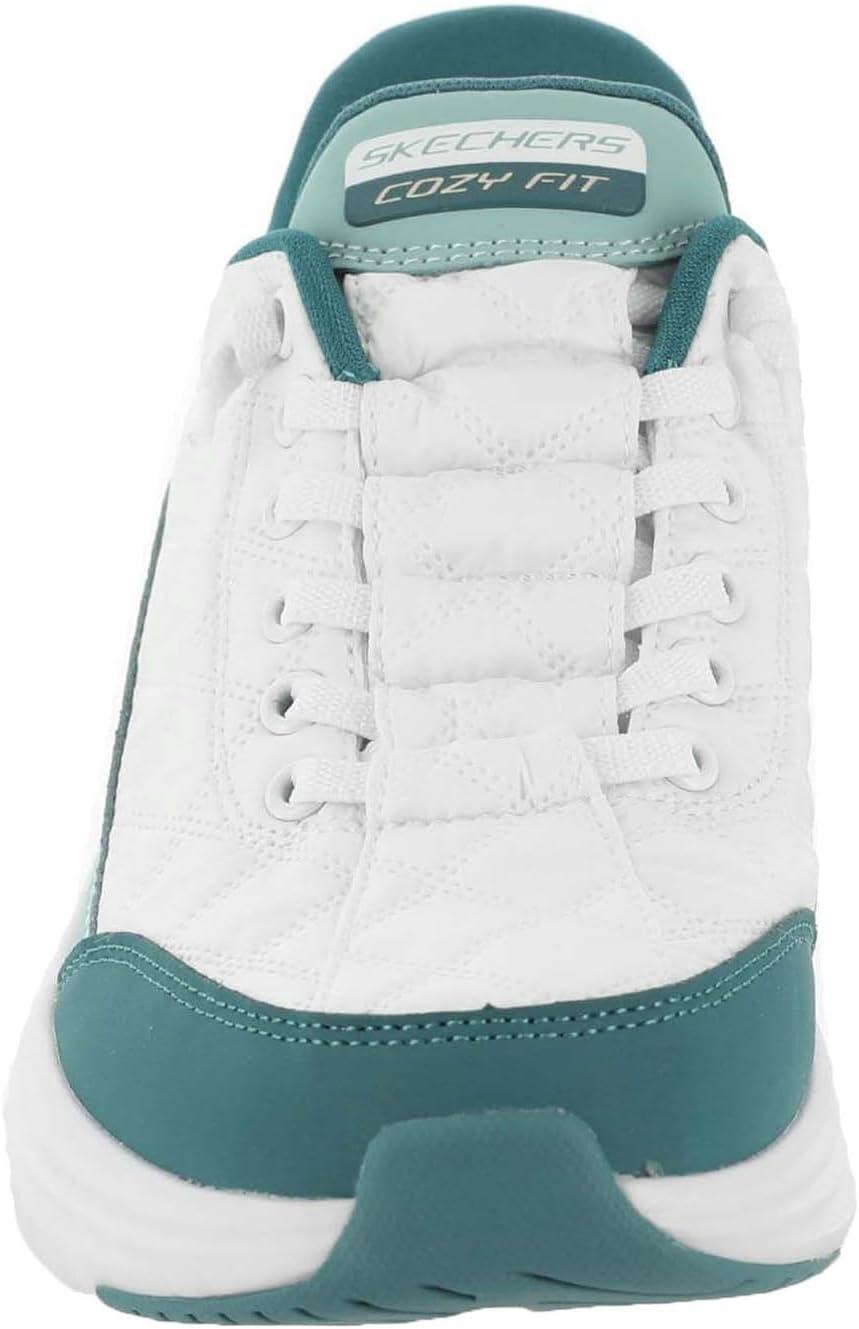 imageSkechers Womens Contour Foam Hands Free SlipIns WhiteTurquiose 9