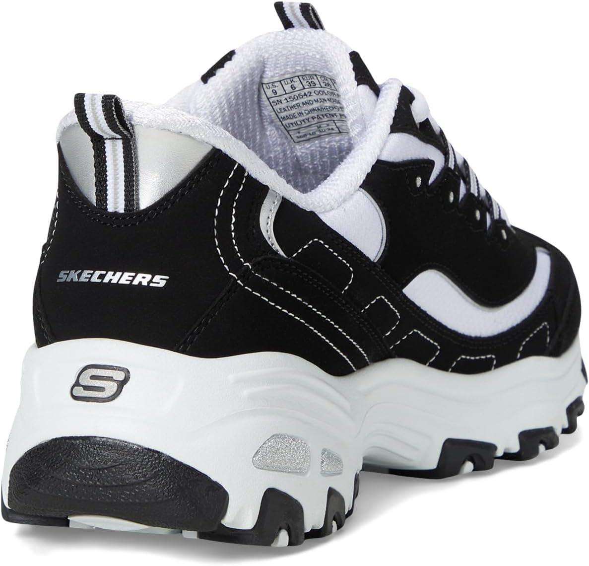 imageSkechers Womens DLites Fan Girl Hands Free SlipinsBlackWhite