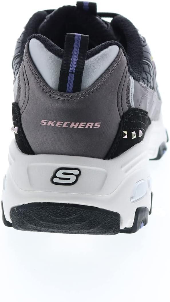 imageSkechers Womens DLites Fresh Start Memory Foam Laceup SneakerBlack Wht Multi