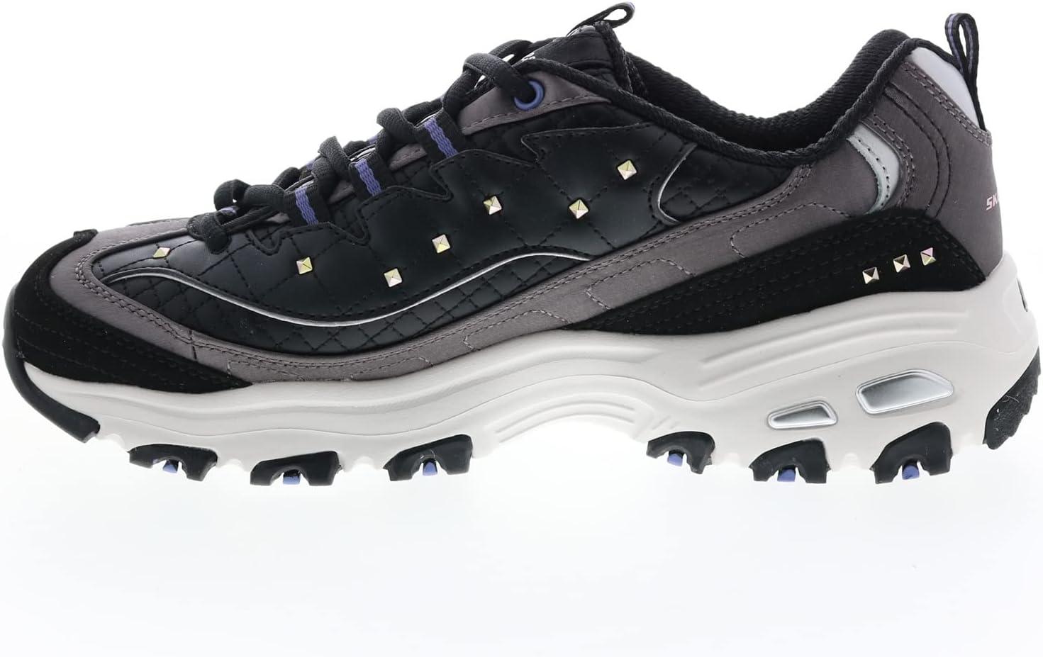 imageSkechers Womens DLites Fresh Start Memory Foam Laceup SneakerBlack Wht Multi