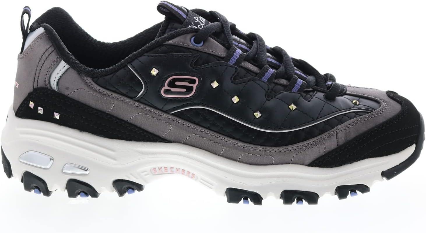 imageSkechers Womens DLites Fresh Start Memory Foam Laceup SneakerBlack Wht Multi