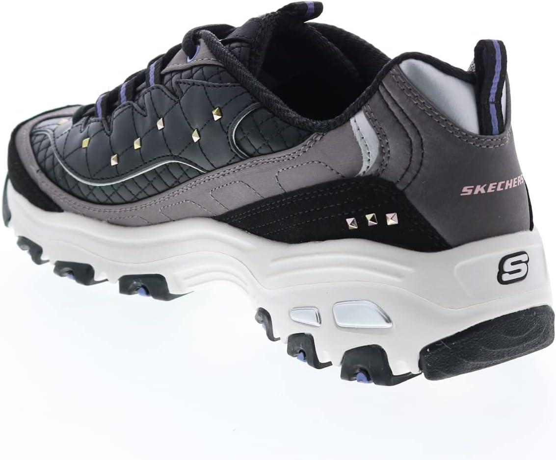 imageSkechers Womens DLites Fresh Start Memory Foam Laceup SneakerBlack Wht Multi