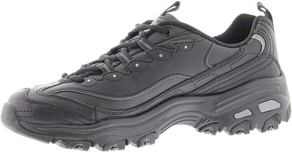 imageSkechers Womens DLites Fresh Start Memory Foam Laceup SneakerBlackBlack