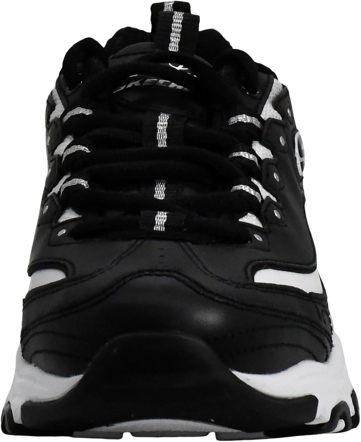 imageSkechers Womens DLites Fresh Start Memory Foam Laceup SneakerBlackWhite