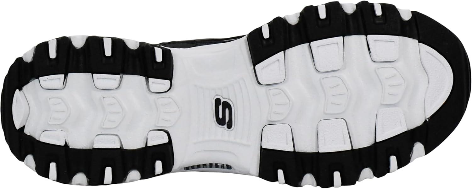 imageSkechers Womens DLites Fresh Start Memory Foam Laceup SneakerBlackWhite