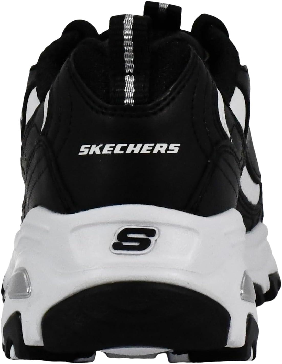 imageSkechers Womens DLites Fresh Start Memory Foam Laceup SneakerBlackWhite