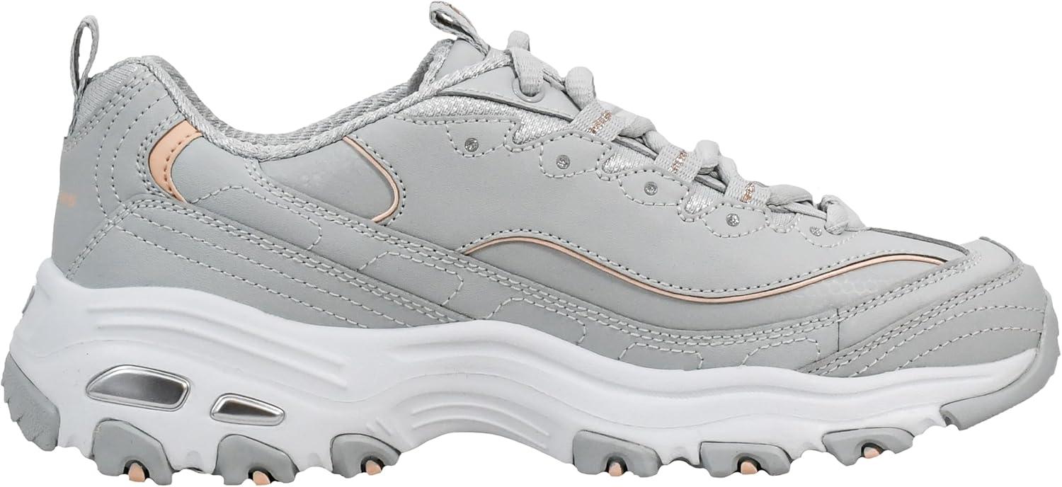 imageSkechers Womens DLites Fresh Start Memory Foam Laceup SneakerGrey