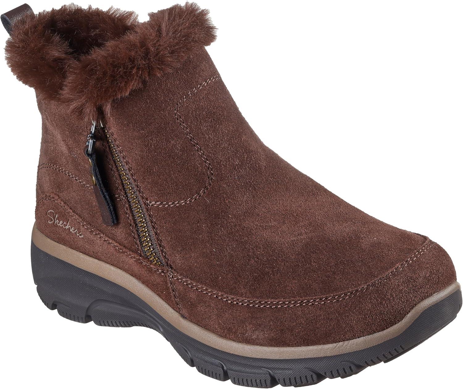 imageSkechers Womens Easy Going Cool Zip BootsChocolate