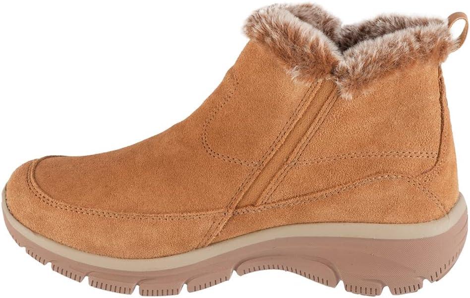 imageSkechers Womens Easy Going Cool Zip BootsTan Suede