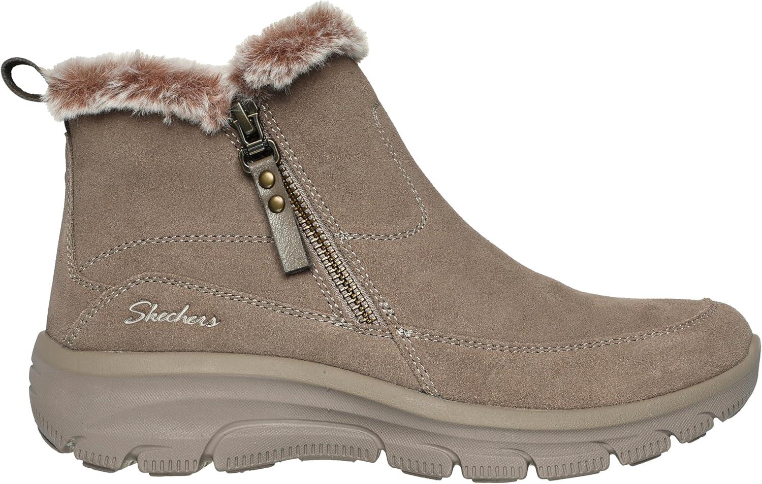 imageSkechers Womens Easy Going Cool Zip BootsTaupe