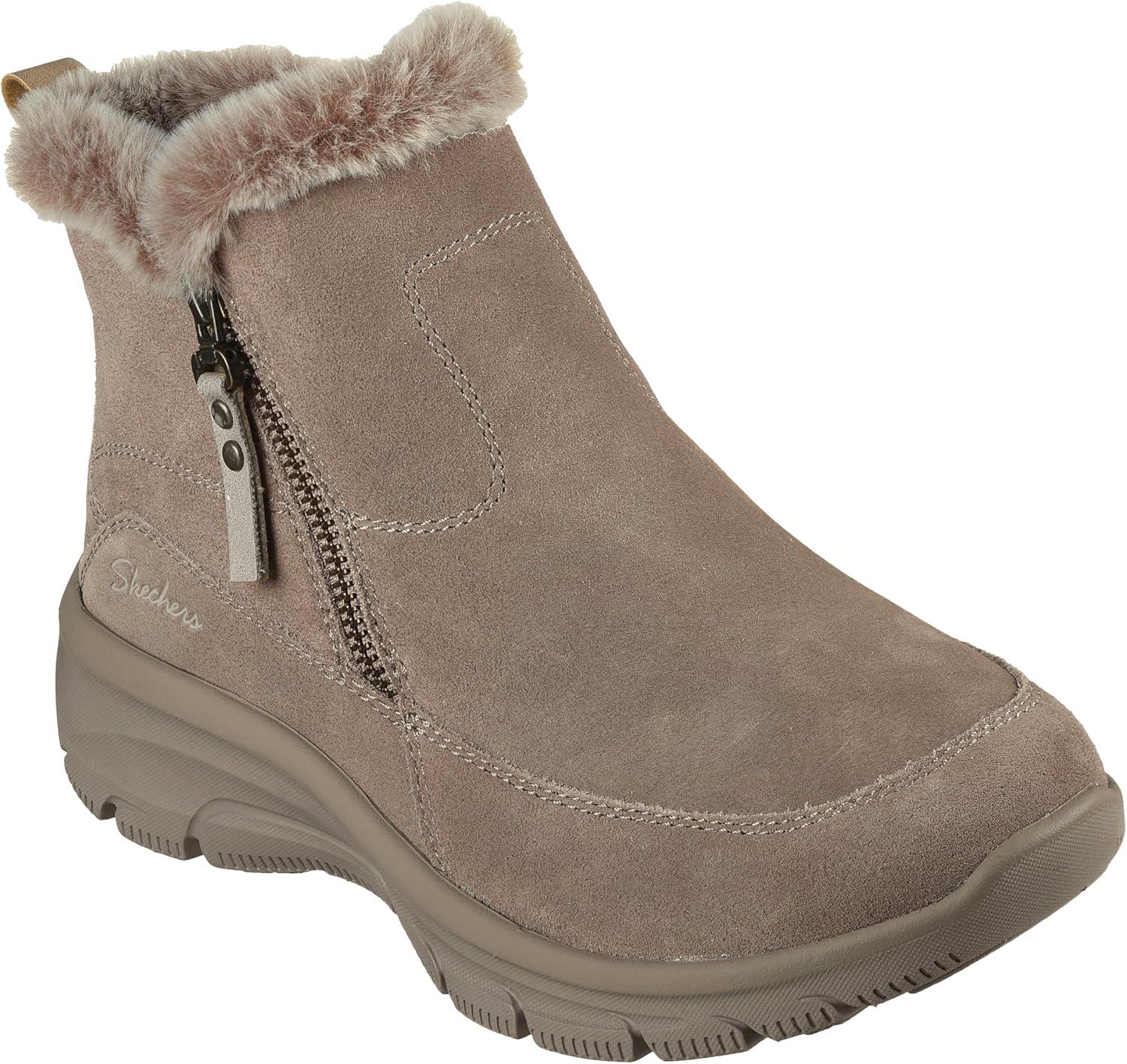 imageSkechers Womens Easy Going Cool Zip BootsTaupe