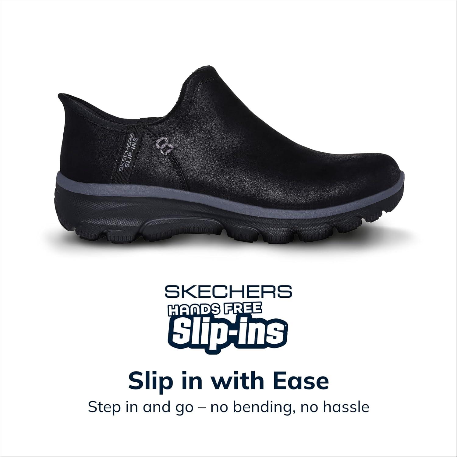 imageSkechers Womens Easy Going Modern Hour Hands Free Slipins Ankle BootsBlack
