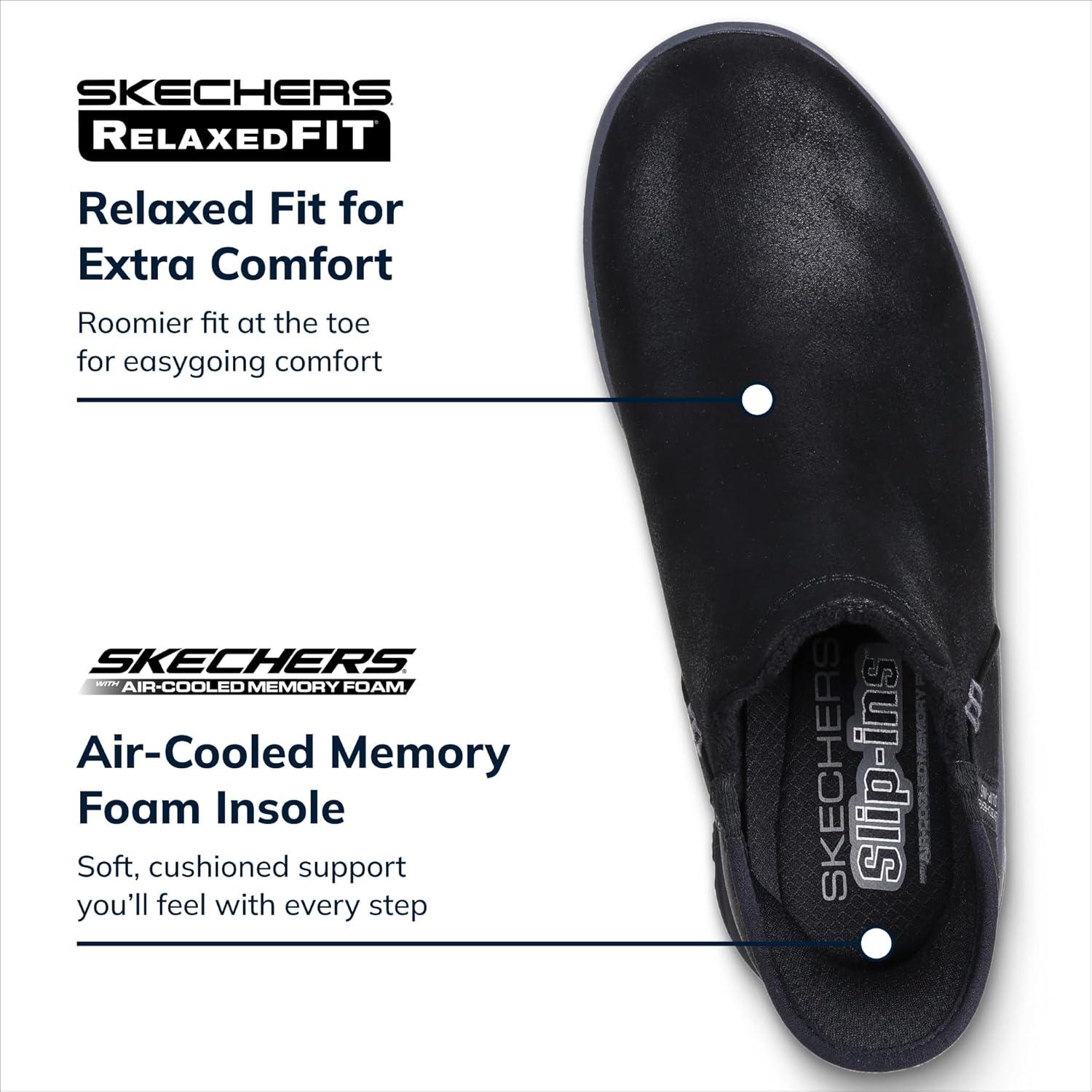 imageSkechers Womens Easy Going Modern Hour Hands Free Slipins Ankle BootsBlack