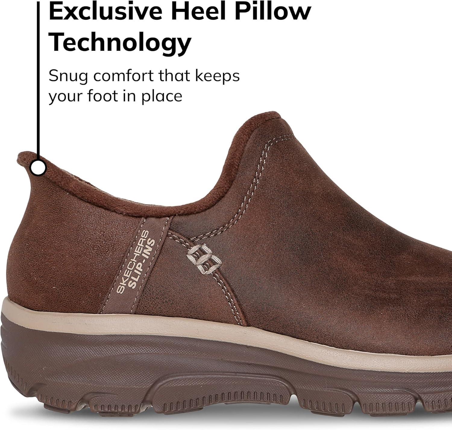 imageSkechers Womens Easy Going Modern Hour Hands Free Slipins Ankle BootsChocolate