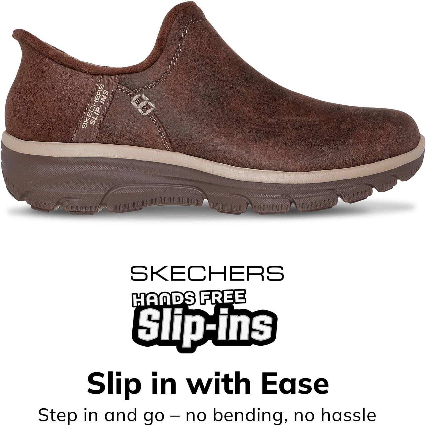 imageSkechers Womens Easy Going Modern Hour Hands Free Slipins Ankle BootsChocolate