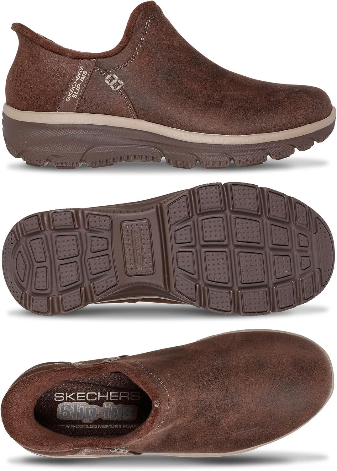 imageSkechers Womens Easy Going Modern Hour Hands Free Slipins Ankle BootsChocolate