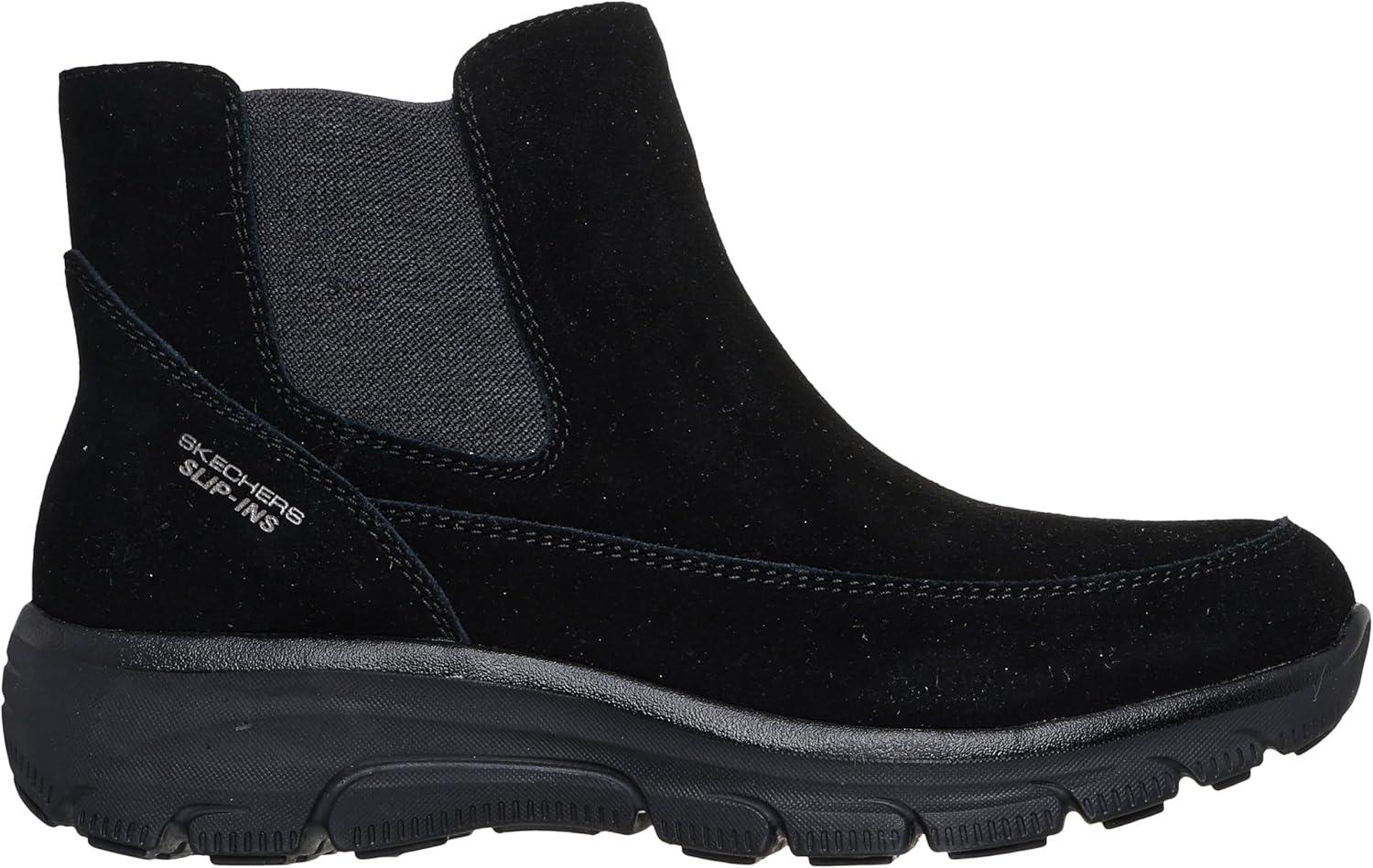 imageSkechers Womens Easy GoingCasual Icon Hands Free Slipins Ankle BootBlackBlack