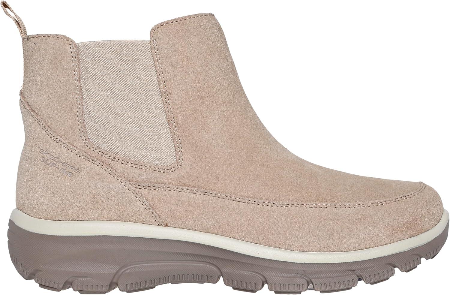 imageSkechers Womens Easy GoingCasual Icon Hands Free Slipins Ankle BootDark Natural