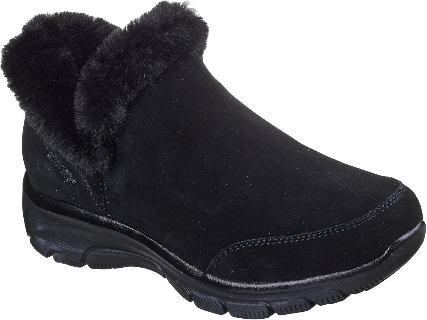 imageSkechers Womens Easy GoingFall Feeling Hands Free Slipins Ankle BootBlackBlack